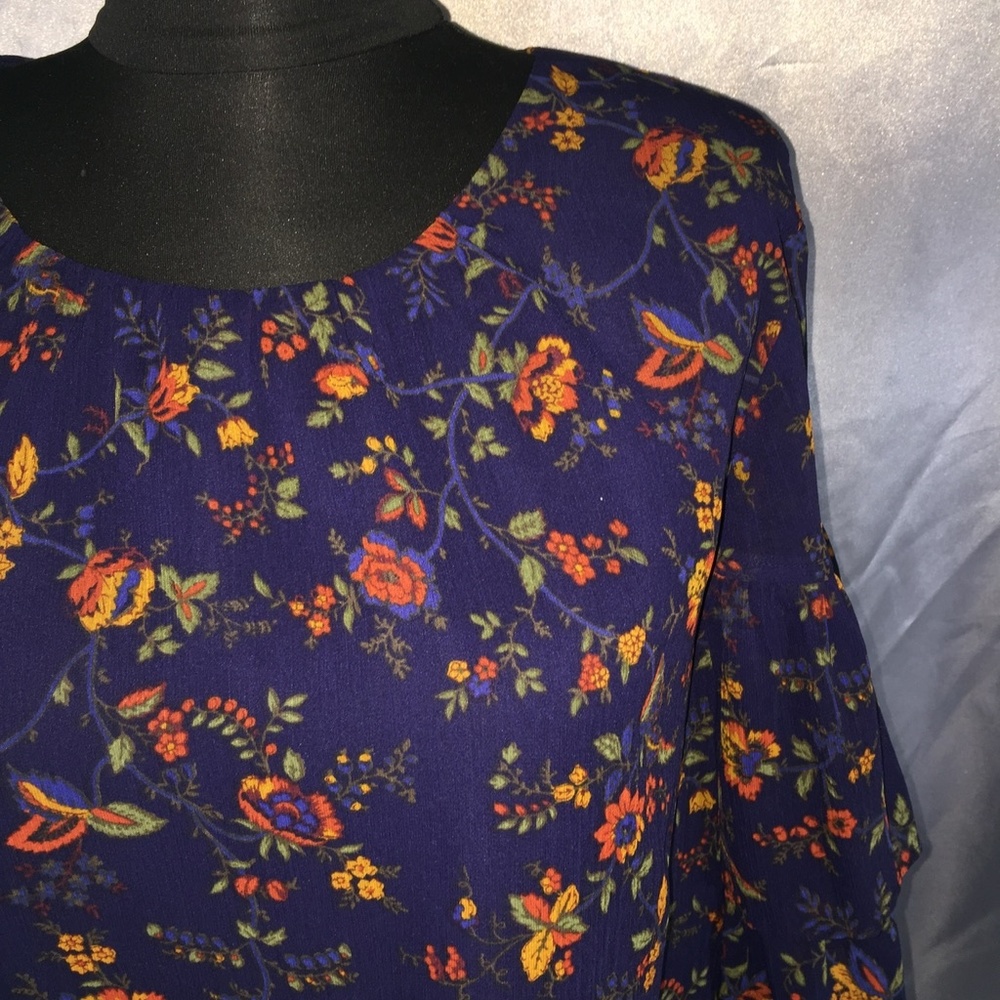 Madewell floral printed ruffle sleeve blouse - Picture 4 of 10